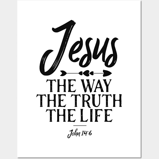 John 14 6 Jesus The Way Truth And Life Wall Art by GraceFieldPrints